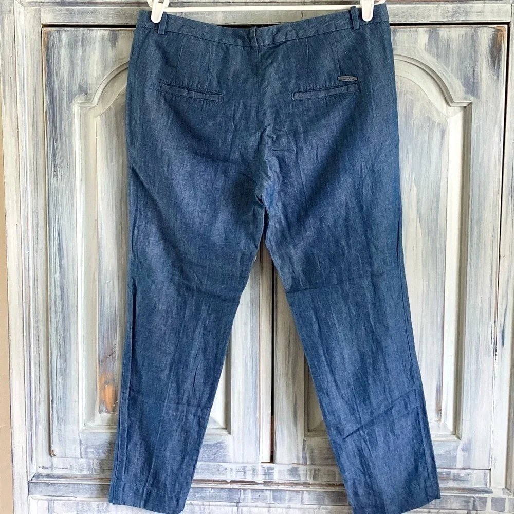ZARA BASIC DENIM COUTURE ANKLE TROUSER